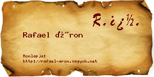 Rafael Áron névjegykártya