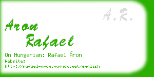 aron rafael business card
